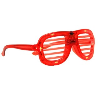 Γυαλιά SHUTTER SHADES με Φωτισμό LED - Χρώμα: Κόκκινο (12 τμχ.)