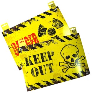 &Delta;&Iota;&Alpha;&Kappa;&Omicron;&Sigma;&Mu;&Eta;&Tau;&Iota;&Kappa;&Eta; &Pi;&Iota;&Nu;&Alpha;&Kappa;&Iota;&Delta;&Alpha; &Pi;&Omicron;&Rho;&Tau;&Alpha;&Sigma; - "DANGER" / "KEEP OUT" (12 &tau;&epsilon;&mu;.)