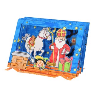 Σετ Χειροτεχνίας Τρισδιάστατο Παράθυρο Sinterklaas / Άγιος Νικόλαος (12 τμχ.)