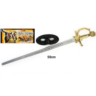 &Sigma;&epsilon;&tau; &Mu;ά&sigma;&kappa;&alpha; &kappa;&alpha;&iota; &Sigma;&pi;&alpha;&theta;ί Zorro - 59 cm (6 &tau;&epsilon;&mu;.)