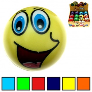 Μπαλάκια Αντιστρές Smiley PU σε Display (24 τμχ.)
