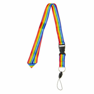 Lanyard / Κορδόνι Λαιμού Ουράνιο Τόξο - 50 τεμάχια