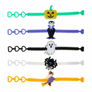 ΒΡΑΧΙΟΛΑΚΙΑ ΣΙΛΙΚΟΝΗΣ HALLOWEEN (12 τμχ.)