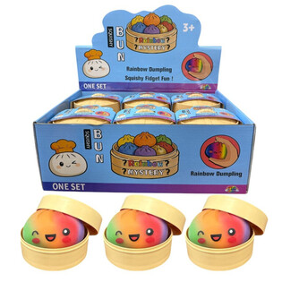 RAGE - RAINBOW Squishy Bun Dumplings &Mu;&Epsilon;&Gamma;&Alpha;&Lambda;&Alpha; (8.5 x 8.5 x 4.8 Cm) - Viral 2026 Fidget Toy (12&tau;&mu;&chi;.)