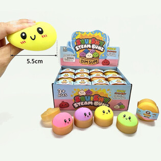 RAGE - Μίνι Squishy Dumpling Ψωμάκι (Διαστ. 5.5 x 5.5 x 3 Cm) - Viral 2026 Fidget Toy (24 τμχ.)