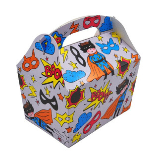 ΚΟΥΤΙ ΜΕΝΟΥ SUPERHERO: 18.5x12x19 CM - FOODBOX - KIDSBOX (24 τεμ.)