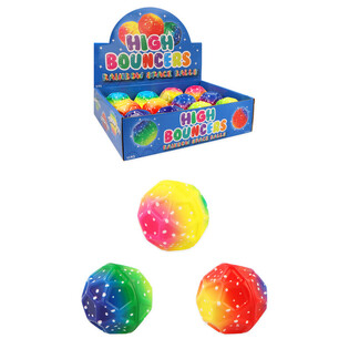 ΜΠΑΛΑΚΙ ΑΝΑΠΗΔΗΣΗΣ HIGH BOUNCE RAINBOW SPACE - ΣΕ DISPLAY (12 τμχ.)